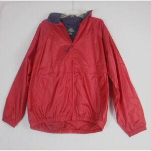 Bass Pro Shops Outdoors Mens XL Red Nylon Full Zip‎ Windbreaker Jacket RN 68717